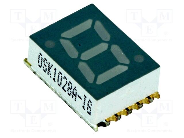 Display: LED; 7-segment; 10mm; 0.39"; No.char: 1; red; 4÷15mcd; anode