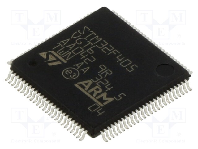 ARM microcontroller; Flash: 1MB; 168MHz; SRAM: 192kB; LQFP100
