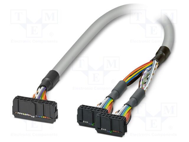 Ribbon cable with IDC connectors; Contacts ph: 2.54mm; 5m; 26AWG