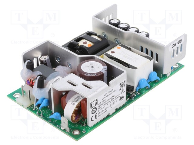 AC/DC Open Frame Power Supply (PSU), ITE & Medical, 1 Output, 150 W, 187W @ 7CFM, 85V AC to 264V AC