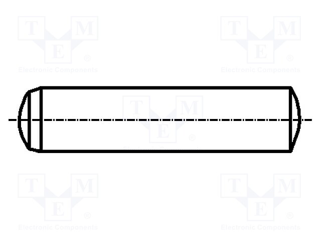 Cylindrical stud; steel; BN: 857; Ø: 1.5mm; L: 14mm; DIN: 6325