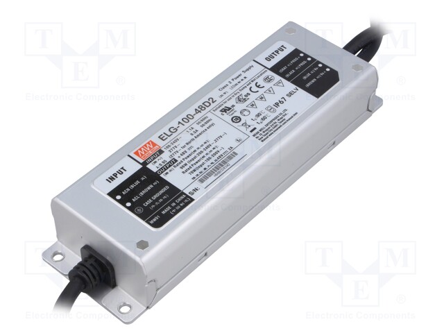 Power supply: switched-mode; LED; 96W; 48VDC; 2A; 100÷305VAC; IP67