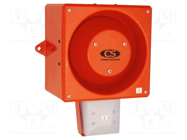 Signaller: lighting-sound; 48VDC; siren,flashing light; LED; IP66