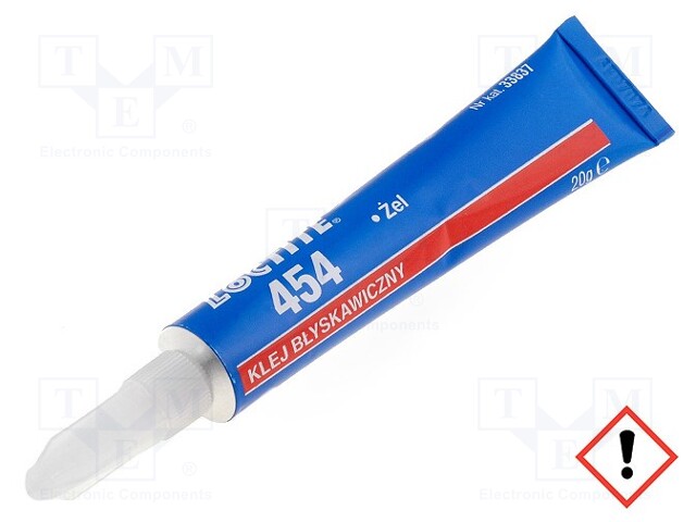 Cyanoacrylate adhesive; colourless; gel; tube; 20g; LOCTITE 454