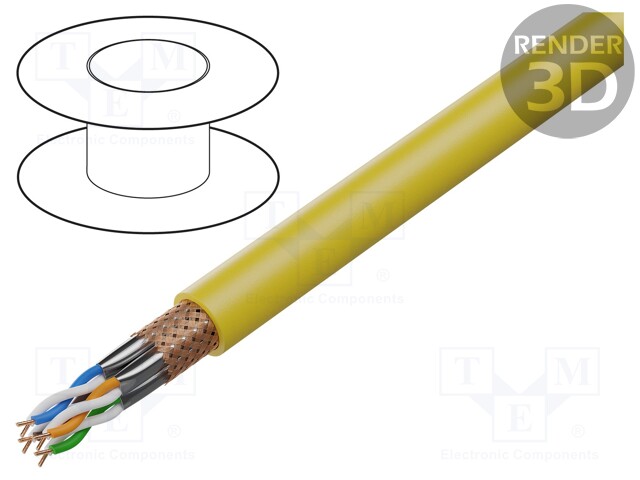 Wire; S/FTP,ETHERLINE® LAN 1600; 7a; solid; Cu; 4x2x22AWG; LSZH