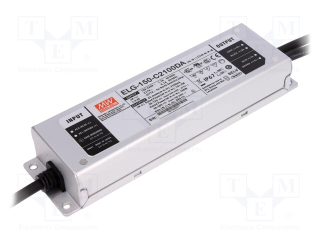 Power supply: switched-mode; Communication: DALI; LED; 150W; 2.1A