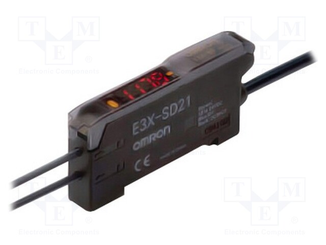 Sensor: optical fibre amplifier; PNP; IP50; Connection: lead 2m