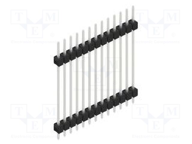 Connector: pin strips; pin header; male; PIN: 13; 2.54mm; THT; 1x13