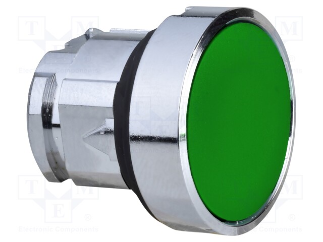 Switch: push-button; Stabl.pos: 1; 22mm; green; Illumin: none; IP66