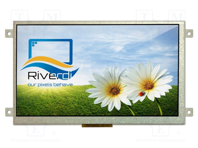 Display: TFT; 7"; 800x480; Illumin: LED; Dim: 165.6x100.6x9.68mm