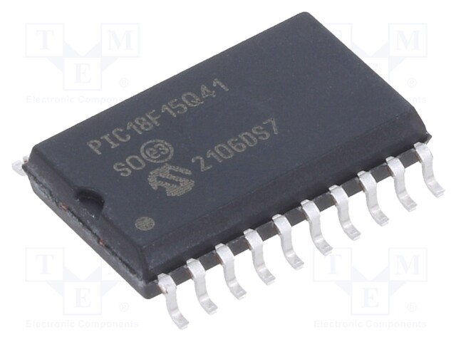 PIC microcontroller; Memory: 32kB; SRAM: 2kB; EEPROM: 512B