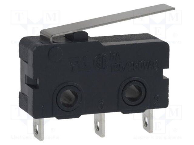 Microswitch SNAP ACTION; with lever; SPDT; 5A/250VAC; 5A/30VDC