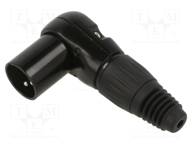 RAMP 3P XLR MALE PLUG BLACK