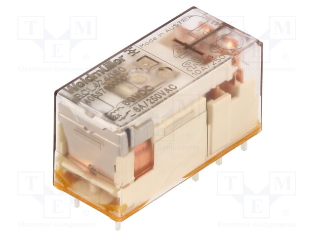 Relay: electromagnetic; DPDT; Ucoil: 60VDC; 8A; max.250VAC; 8.3kΩ