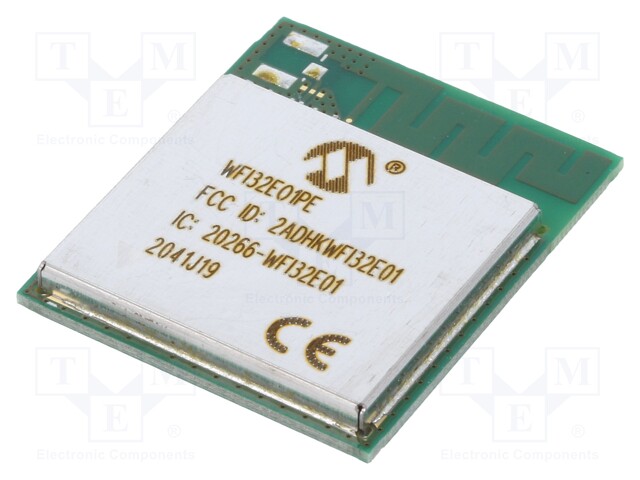 Module: WiFi; IEEE 802.11b/g/n; ADC x12,I2C,SPI x2,UART x3,USB