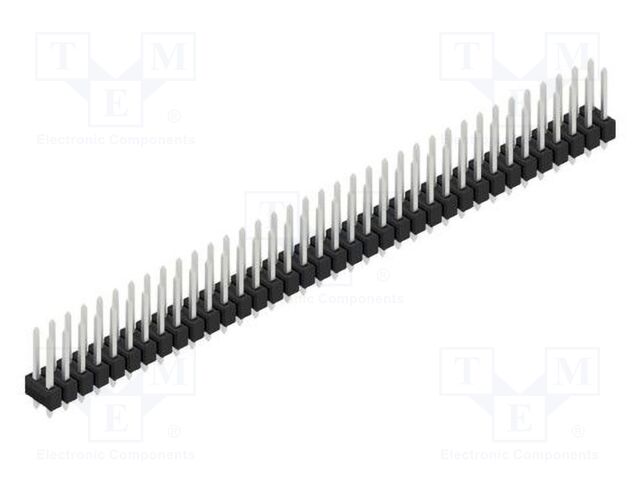 Connector: pin strips; pin header; male; PIN: 72; 2.54mm; THT; 2x36