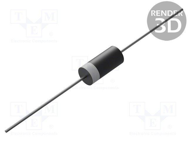 Diode: rectifying; THT; 600V; 3A; Ammo Pack; DO15; Ufmax: 1.1V