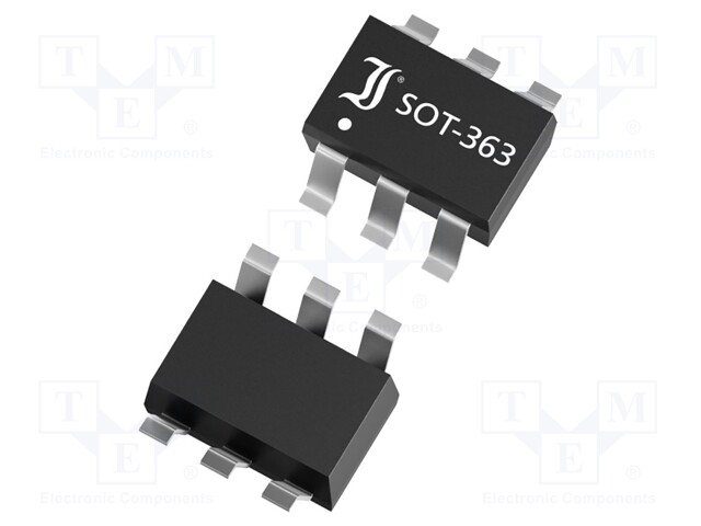 Transistor: PNP x2; bipolar; BRT; 60V; 0.1A; 200mW; SOT363; R1: 10kΩ