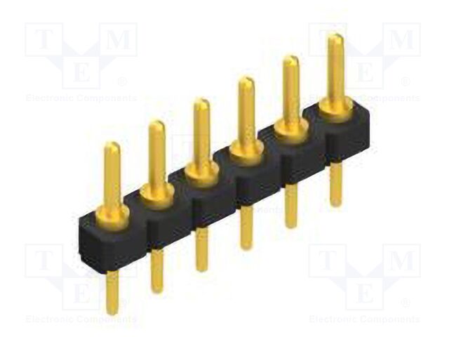 Connector: pin strips; pin header; male; PIN: 6; 2.54mm; THT; 1x6