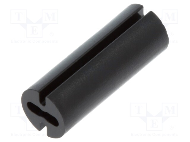 Spacer sleeve; LED; Øout: 4.8mm; ØLED: 3mm; L: 13mm; black; UL94V-0