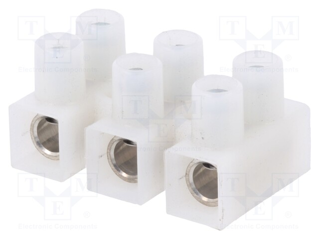 Terminal block; screw terminal; ways: 3; 6÷10mm2; terminals: 6