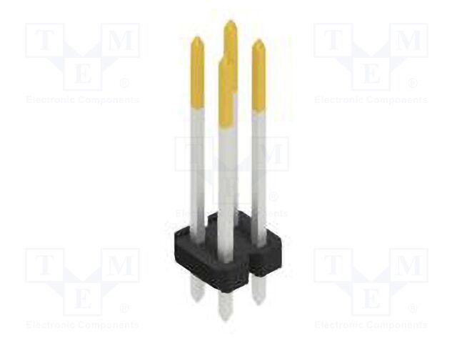 Connector: pin strips; pin header; male; PIN: 4; 2.54mm; THT; 2x2