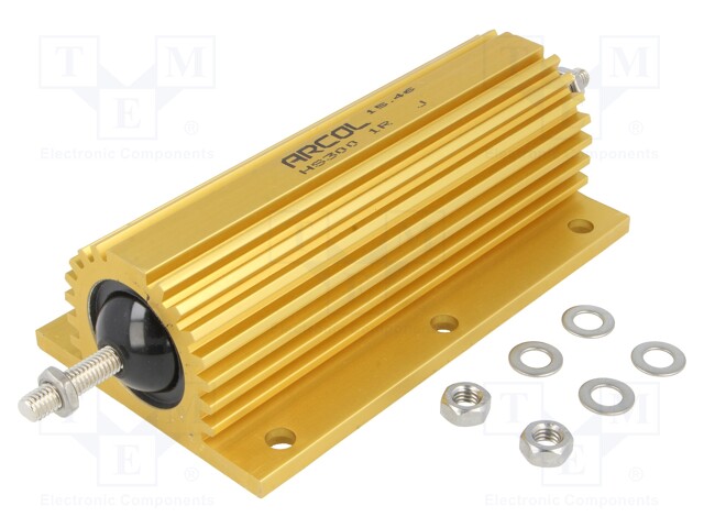 Resistor: wire-wound; with heatsink; screw; 15Ω; 300W; ±1%