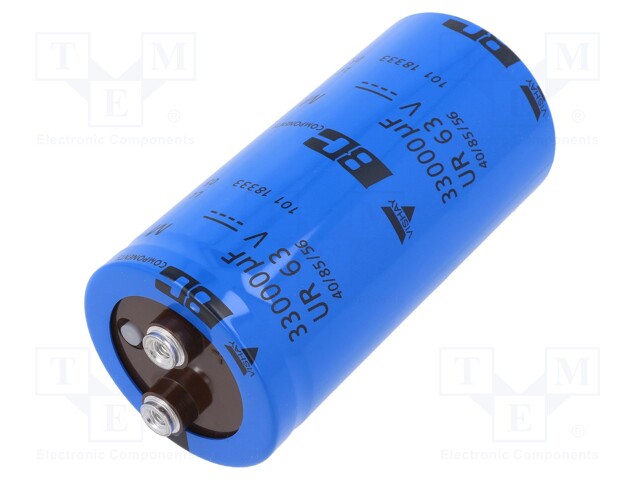 Capacitor: electrolytic; 33mF; 63VDC; Ø50x105mm; ±20%; 10000h