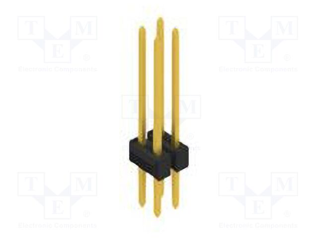 Connector: pin strips; pin header; male; PIN: 4; 2.54mm; THT; 2x2