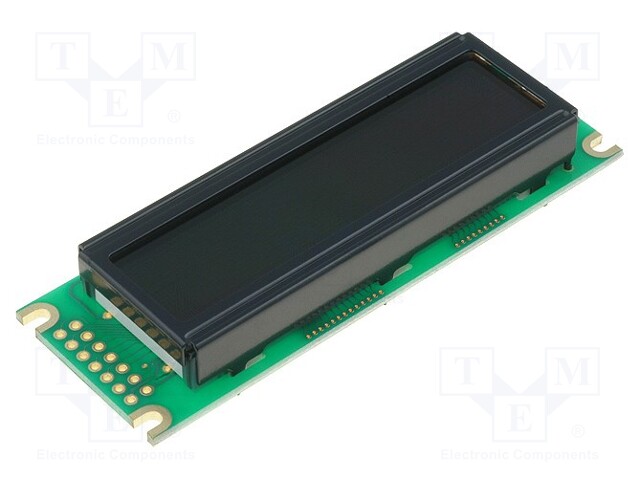 Display: LCD; alphanumeric; FSTN Negative; 16x2; black; LED; PIN: 14