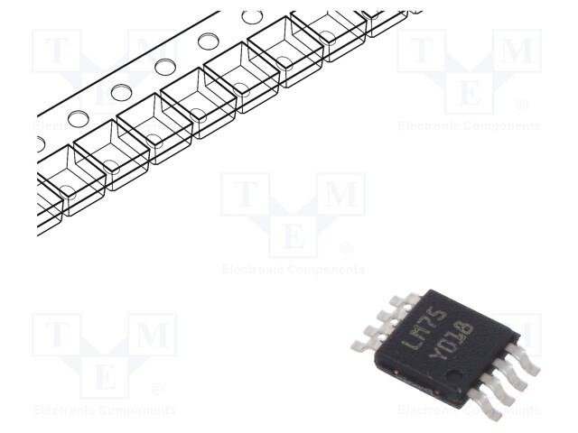 Temperature sensor; -55÷125°C; MSOP8; SMD; Interface: I2C,SMBus