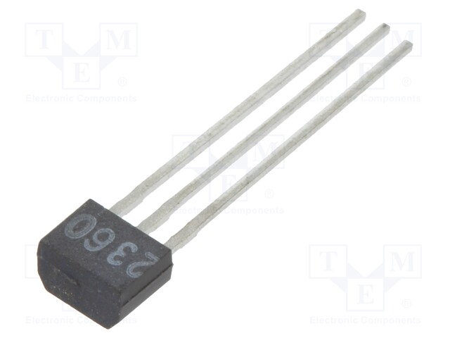 Transistor: PNP; bipolar; BRT; 50V; 0.1A; 0.3W; TO92; R1: 47kΩ