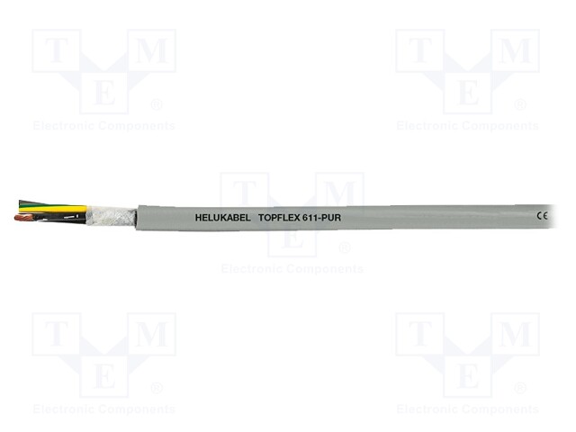 Wire: servo drive; TOPFLEX®611-PUR; 4G25mm2; PUR; grey; stranded
