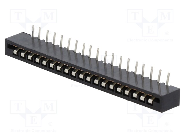 Connector: FFC (FPC); angled 90°; PIN: 19; NON-ZIF; THT; tinned