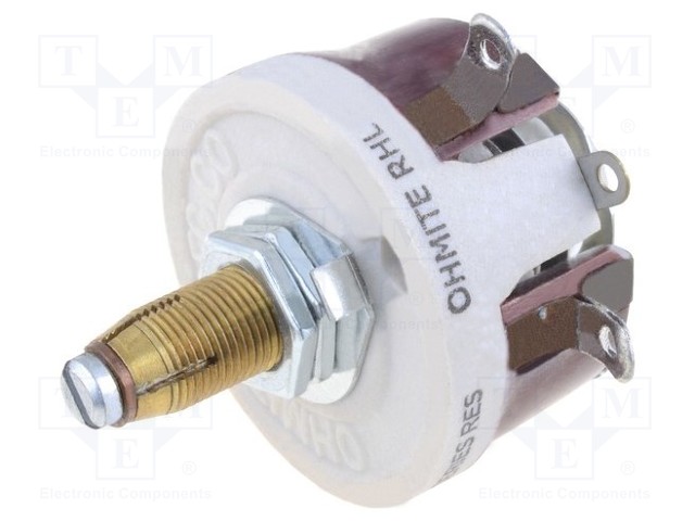 Potentiometer: shaft; single turn; 1.5kΩ; 25W; 6.35mm; wirewound