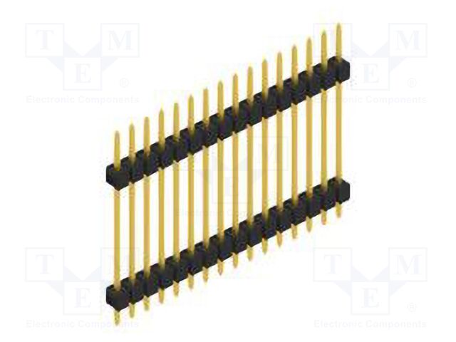 Connector: pin strips; pin header; male; PIN: 16; 2.54mm; THT; 1x16