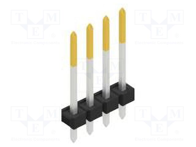 Connector: pin strips; pin header; male; PIN: 4; 2.54mm; THT; 1x4