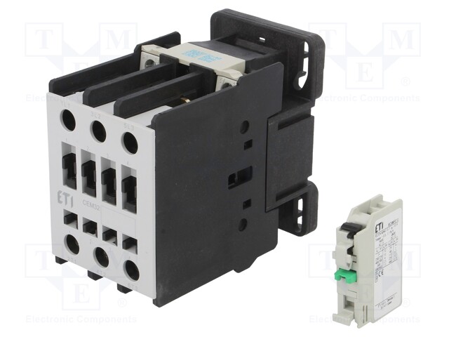 Contactor: 3-pole; NO x3; Auxiliary contacts: NO; 230VAC; 32A; CEM