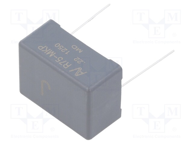 Capacitor: polypropylene; 0.22uF; 27.5mm; ±5%; 32x15x24mm; 750V/μs