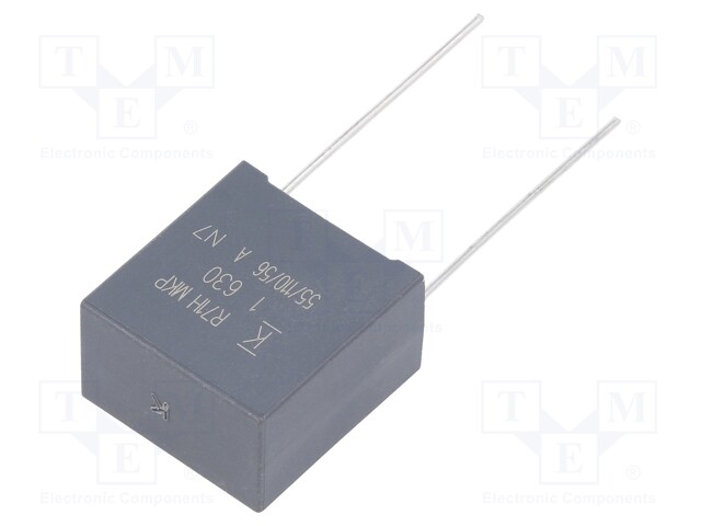 Capacitor: polypropylene; 1uF; 15mm; ±10%; 18x19x11mm; -40÷110°C