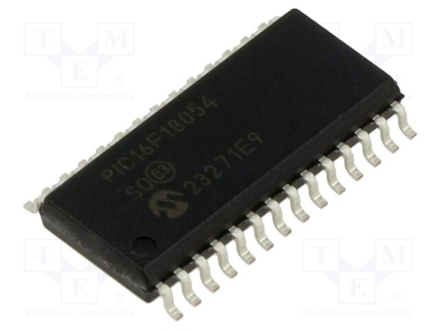 IC: PIC microcontroller; Memory: 7kB; SRAM: 512B; EEPROM: 128B; SMD