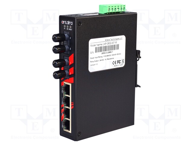 Industrial module: switch PoE Ethernet; unmanaged; 48÷55VDC