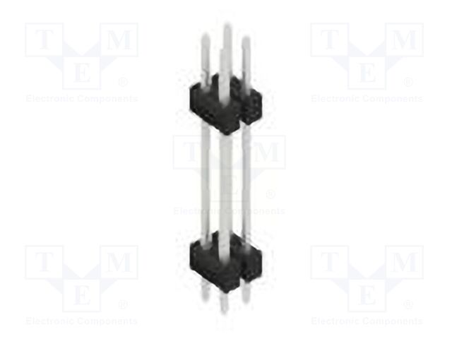 Connector: pin strips; pin header; male; PIN: 4; 2.54mm; THT; 2x2