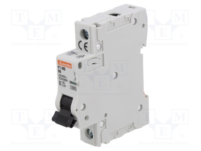 Circuit breaker; 230VAC; Inom: 6A; Poles: 1; for DIN rail mounting