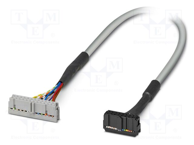Ribbon cable with IDC connectors; IDC/FLK 16pin,IDC/FLK 24pin