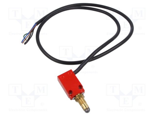 Limit switch; plunger with metal roller Ø10mm; NO + NC; 10A