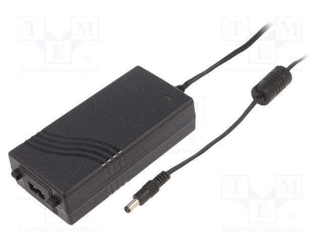 Power supply: switched-mode; 48VDC; 1.35A; Out: 5,5/2,5; 65W; 89.6%