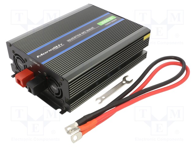 Converter: DC/AC; 1.5kW; Uout: 230VAC; 12VDC; 180x275x74mm; 90%