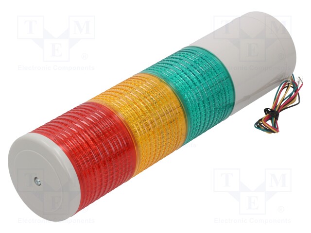 Signaller: signalling column; continuous light; Usup: 24VDC; LED