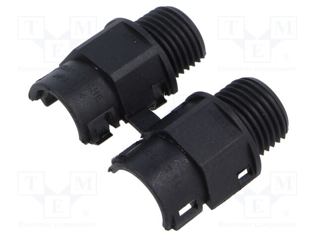 Straight terminal connector; Gland: M16; Thread: metric,outside